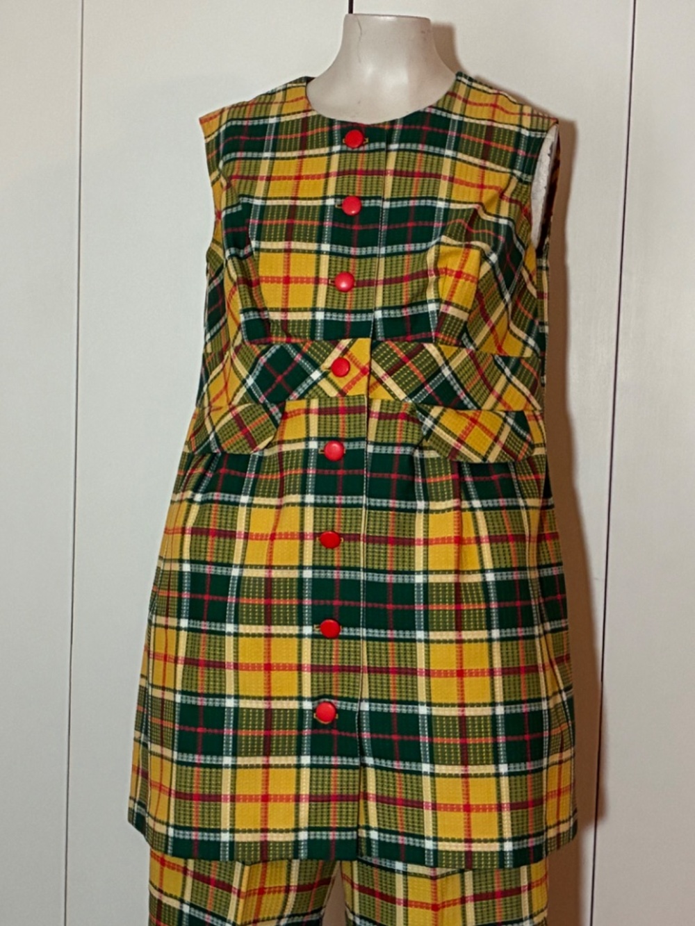 Phil Jacobs 60s-70s Mod MCM Vintage Maternity 2 piece coordinate set Sz 10 - Picture 3 of 8
